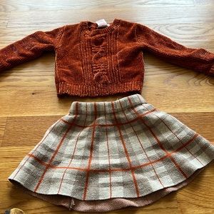 Sweater and Skirt Set